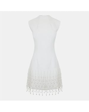 Odd Muse Pearl Drop Sleeveless Dress - White