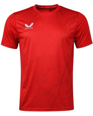 Castore Marble Printed T-Shirt - Red
