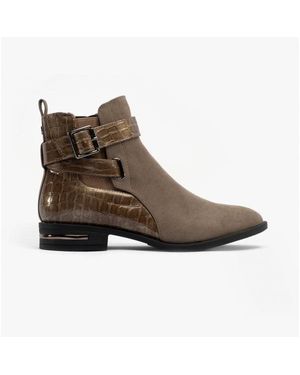 Lotus Laurel Boots Taupe/Croc - Brown