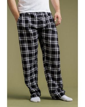 Tokyo Laundry Check Flannel Pyjama Trousers - Black