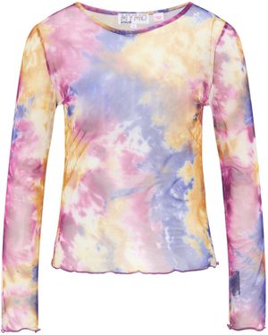 myMo Mesh Shirt Dames Paarse Lucht - Roze