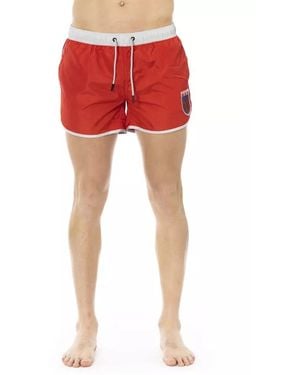Bikkembergs Zwemshorts Rode Patches - Rood