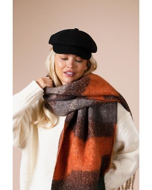 SVNX Chunky Contrasting Scarf - Black