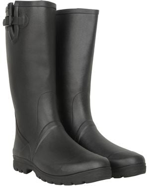 Mountain Warehouse Rubber Wellies Cotton Lining Waterproof Slip On Boots - Black