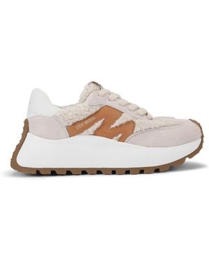 Steve Madden Suede Supercampo Trainers - White