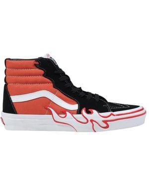 Vans Sk8hi Flame Hightop Sneakers - Rood