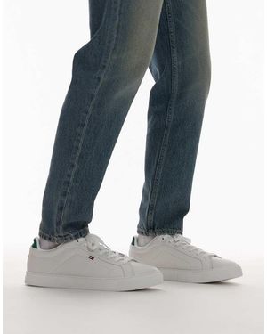 Tommy Hilfiger Icon Leather Court Trainers - Blue