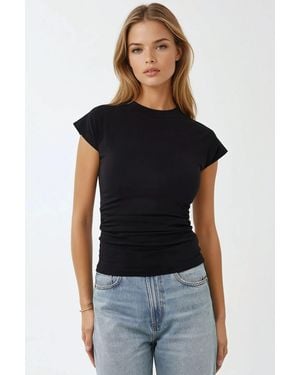 Hiccup Fitted Crew Neck Short Sleeve T-Shirt - Black
