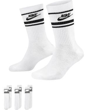 Nike Sportswear Dri-Fit 3 Pair Socks - White