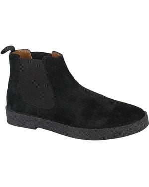 Roamer Twin Guesset Suede Boots - Black