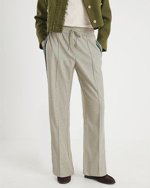 River Island Joggers Check Side Stripe Tailored - Natural