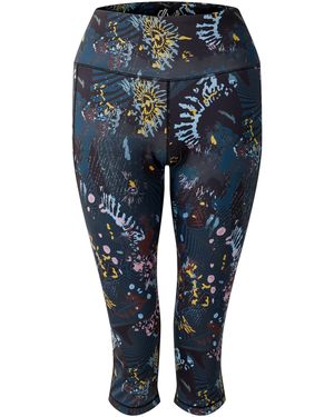 Dare 2b Dames Energetic Print 3/4 Leggings (zwart) - Blauw