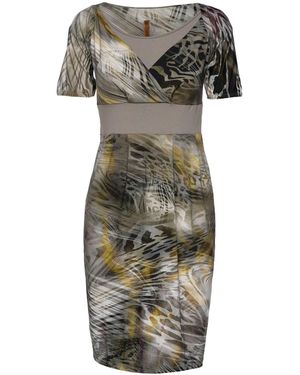 Conquista Faux Crossover Dress - Grey