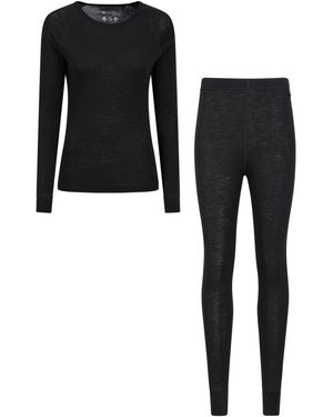 Mountain Warehouse Ladies Merino Wool Base Layer Set - Black
