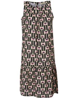 Regatta Ladies Orla Kiely Summer Tall Flowers Sleeveless Dress - Black
