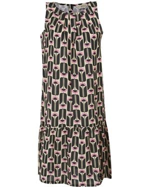 Regatta Ladies Orla Kiely Summer Tall Flowers Sleeveless Dress () Material_Cotton - Black