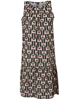 Regatta Ladies Orla Kiely Summer Tall Flowers Sleeveless Dress - Black