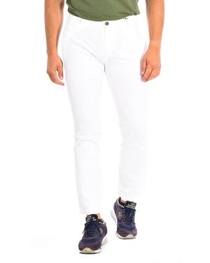 La Martina Long Trousers With Straight Cut And Hems Tmt014-Tl121 For - White