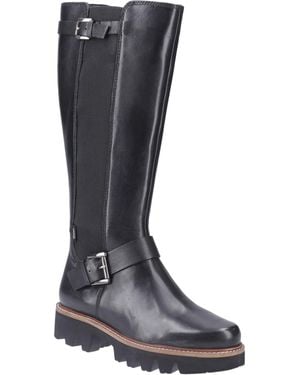 Pod Aleena Leather/Textile Boots - Black