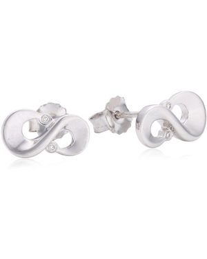 Orphelia Dames 925 Sterling Zilveren Oorbellen - Zwart