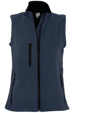 Sol's Ladies Rallye Soft Shell Bodywarmer Jacket (French) - Blue