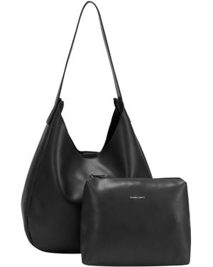 Claudia Canova Tile Hobo Shoulder Tote - Black