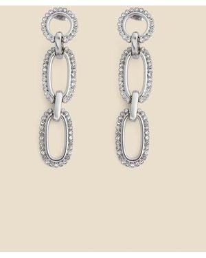 Sosandar Diamante Chain Link Drop Earrings - Natural