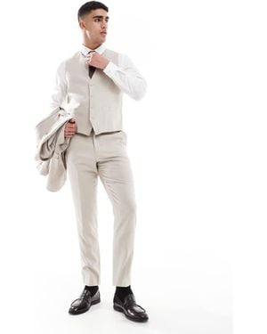 French Connection Linen Formal Suit Trousers Co-Ord - White