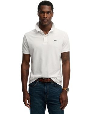 Superdry Korte Mouw Poloshirt Katoen - Wit