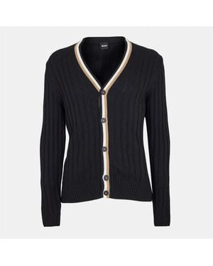BOSS Losilvio V-Neck Long Sleeve Jumper - Blue