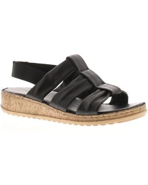 Hush Puppies Sandals Eden Leather Elasticated - Black