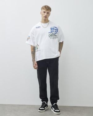 River Island Joggers Regular Fit Cuffed Cotton - White