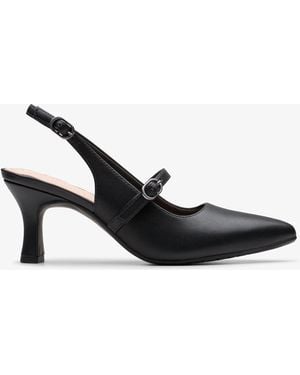 Clarks Kataleyna Ruby Leather Shoes - Black