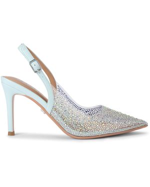 Carvela Kurt Geiger Positano Vinyl Sling Back Heels - White