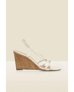 Sosandar Strappy Wedge Heel Sandals - Natural