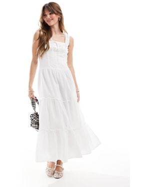 Cotton On Aria Corset Detail Maxi Dress - White