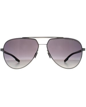 Porsche Design Aviator Palladium Smoke Gradient P8935 - Brown
