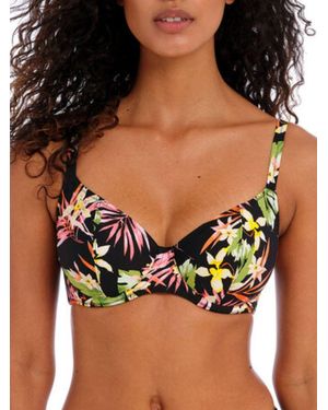 Freya Savanna Sunset Plunge Bikini Top - Black