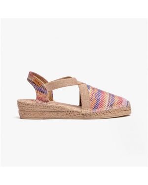 Toni Pons Velino Ladies Wedge Espadrilles Multi - Pink