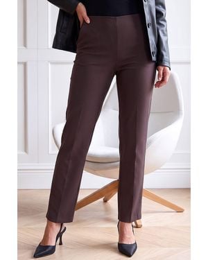 Roman Petite Premium Stretch Trouser - Brown