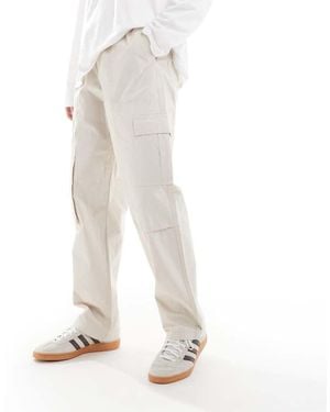 ASOS Baggy Pull On Cargo Trousers - White