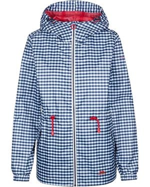 Trespass Niggle Hooded Relaxed Fit Rain Jacket - Blue