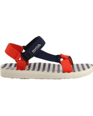 Regatta Ladies Lady Vendeavour Striped Sandals /Crayon/ - Red