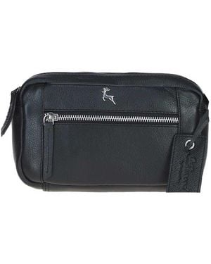 Ashwood Leather 'Cork' Compact Crossbody Bag - Black