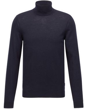 BOSS Turtle Neck Long Sleeve Jumper - Blue