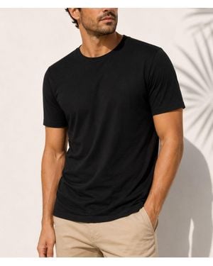 Panos Emporio Bamboo Cotton Blend T-Shirt - Black