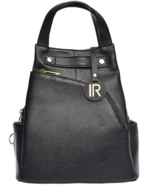 Isabella Rhea Zwart Rundleer Tas