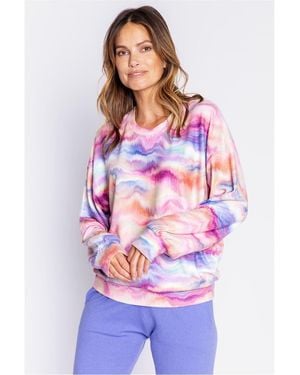 Pj Salvage Salv Tie Die Shirt - Purple