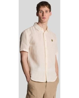 Lyle & Scott Hemp Short Sleeve Shirt - Natural