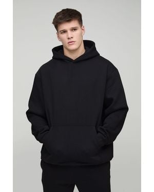 BoohooMAN Tall 330gsm Basic Oversized Over The Head Hoodie - Blue